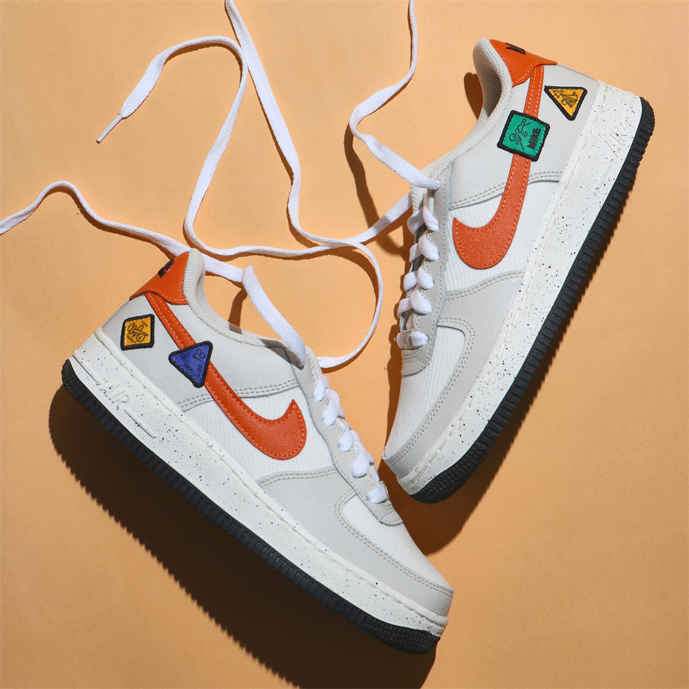 Giày Nike Air Force 1 Low Light Bone Sail Starfish Orange DO4657-081 - Ảnh 4