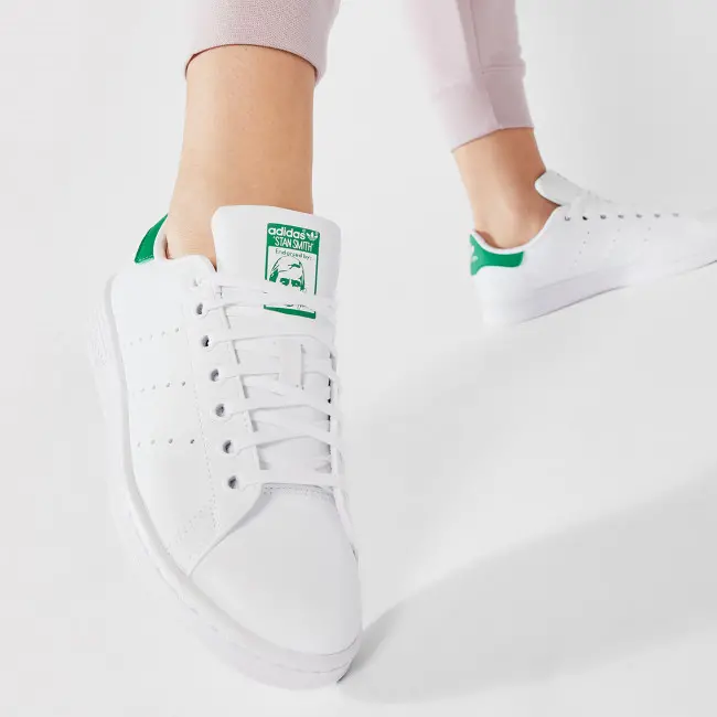 Alternative view of Giày Adidas Stan Smith Primegreen Big Kid 'White Green' FX7519