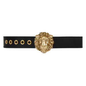 Thắt Lưng Gucci Women's Lion Head Buckle Belt Black 623163-0YA0V-1000