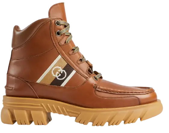 Giày Gucci Men's Ankle Boot With Interlocking G Cuir Leather 663368-DTNE0-2560