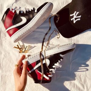 Alternative view of Giày Nike Air Jordan 1 Mid 'Noble Red' BQ6472-016
