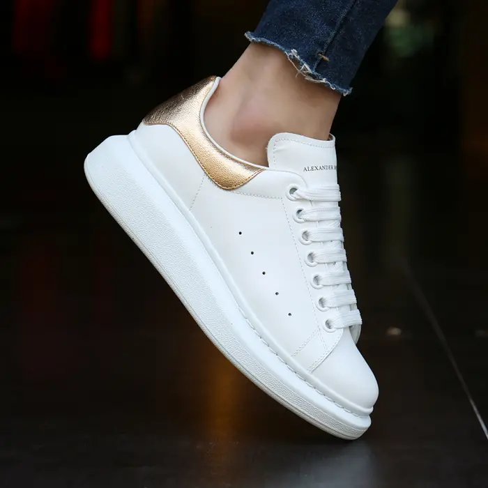 Alternative view of Giày Alexander McQueen 'White Light Gold' 553770-WHFBU-9075