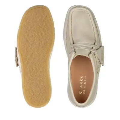Giay Clarks Wallabee 'White Nubuck' 261-65560