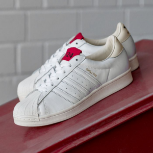 Alternative view of Giày Adidas 424 x Superstar Shell Toe 'White Scarlet' FW7624