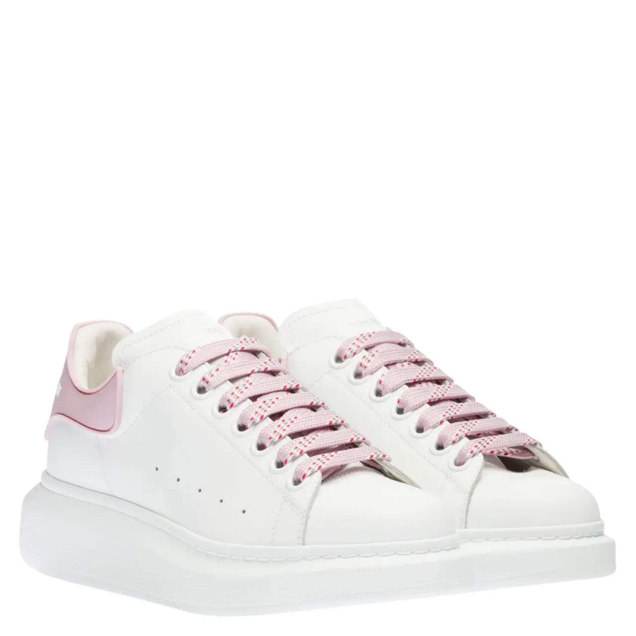 Alternative view of Giày Alexander McQueen Wmns Oversized Sneaker 'White Pink' 621056-WHXMT-9377