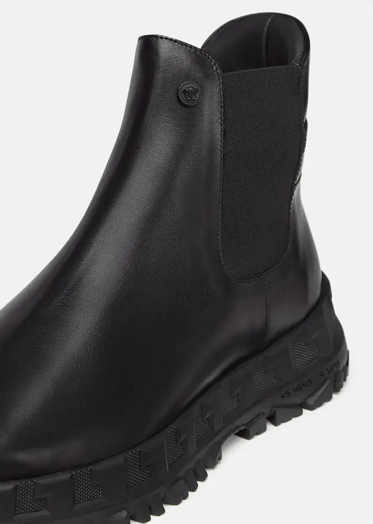 Alternative view of Giày Versace Greca Rhegis Leather Boots Black DSU8206-D60VG-D41