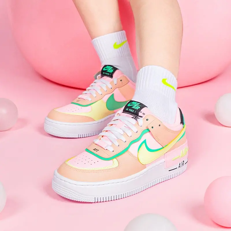 Alternative view of Giày Nike Wmns Air Force 1 Shadow 'Arctic Punch Barely Volt' CU8591-601