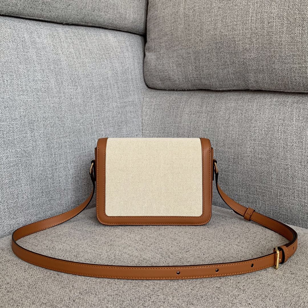 Túi Celine Teen Triomphe 'Tan White' 188882BGI-04LV - Ảnh 6