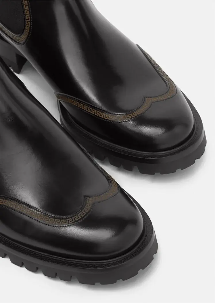 Alternative view of Giày Versace Leather Chelsea Boots Black 1000777-D9VAC-1B000