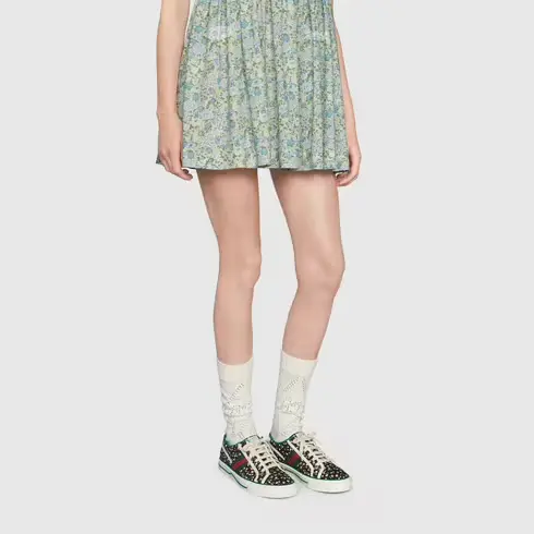 Alternative view of Giày Gucci x Liberty of London Wmns Tennis 1977 'Floral Black'  606110-2IC10-1085