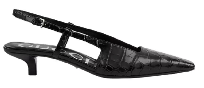 Giày Gucci Women's Crocodile Black Leather 679360-UKQ00-1000