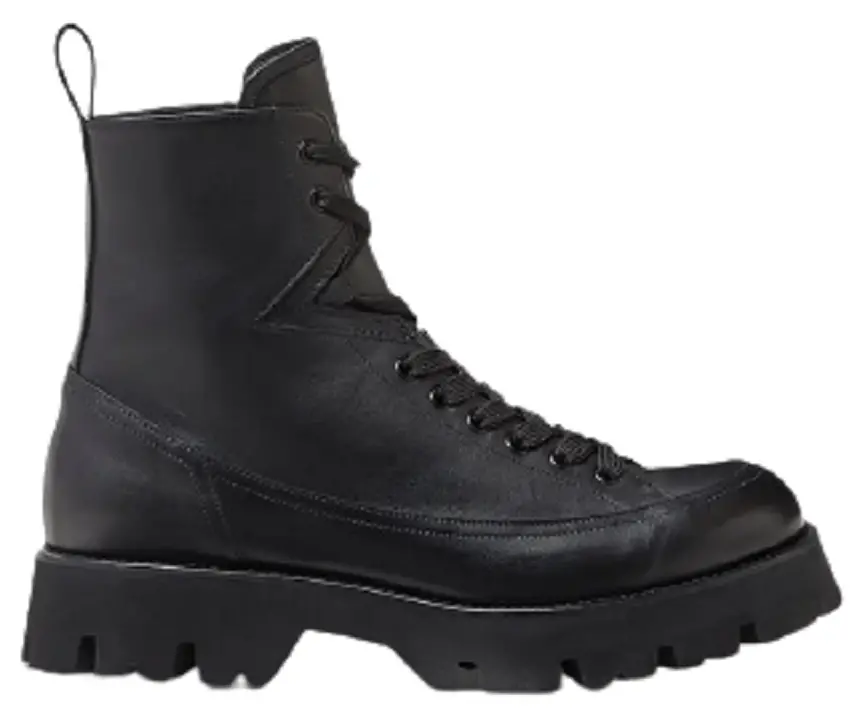 Giày Versace Leonidas Leather Boots Black 1000794-1A00633-1B090