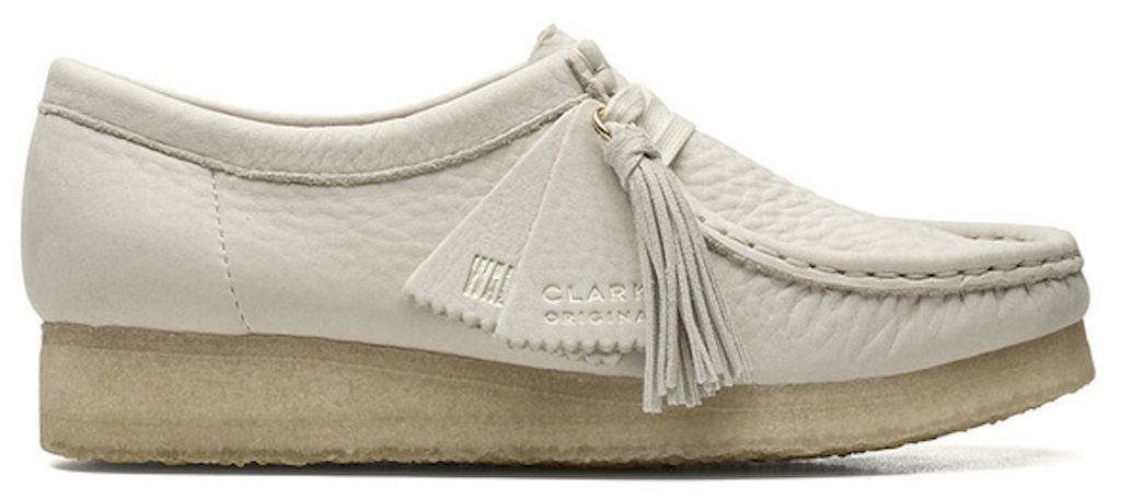 Giay Clarks Wallabee 'White Nubuck' 261-65560