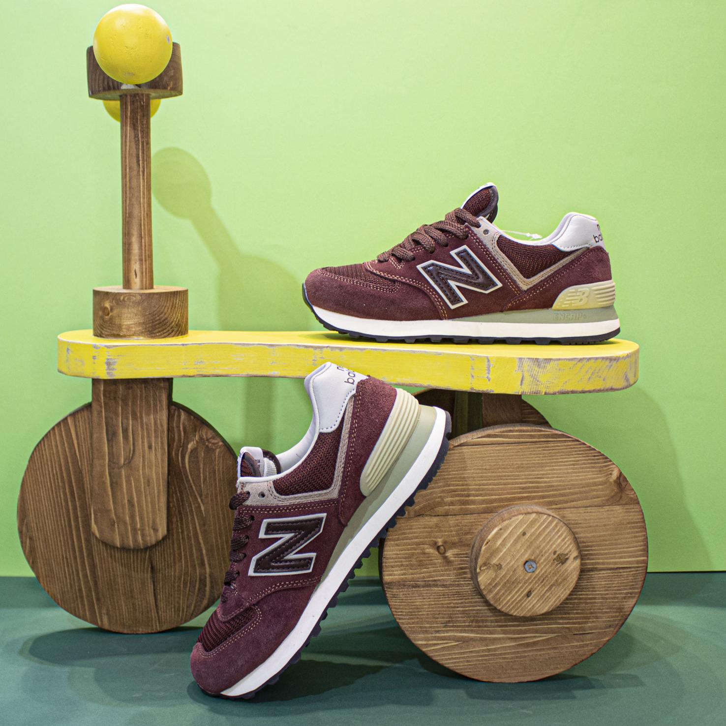 Giày New Balance 574 'Wine Red' ML574VB - Ảnh 2