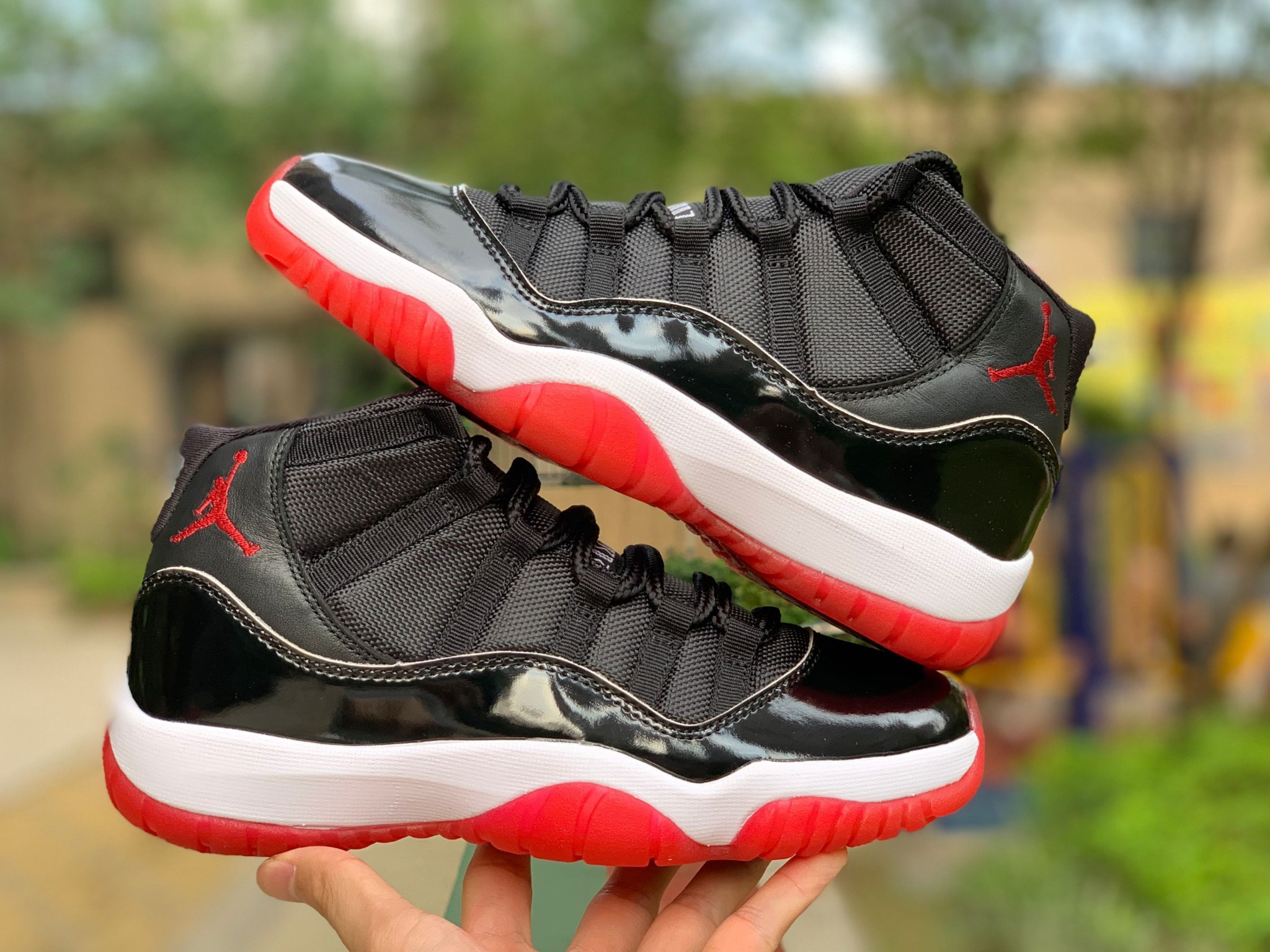 Giày Nike Air Jordan 11 Retro GS 'Bred' 2019 378038-061 - Ảnh 7