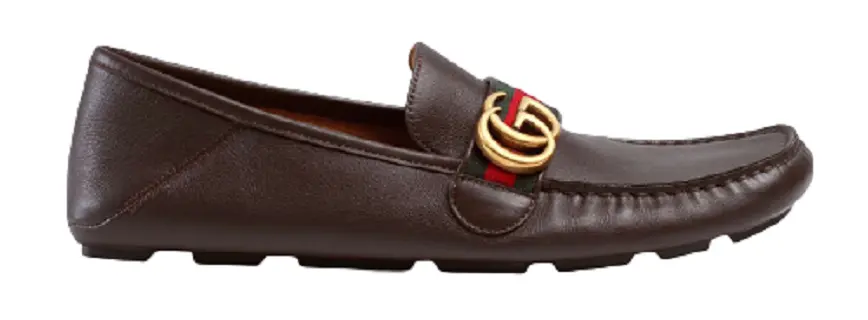 Giày Gucci Leather Driver With Web 450891-DTM10-2160