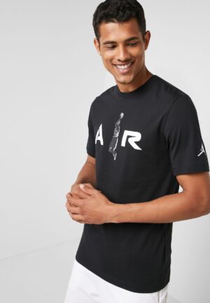Alternative view of Áo Nike Jordan Air Photo T-shirt 'Black' AT0552-010
