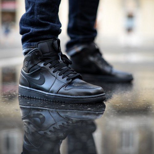 Giày Nike Air Jordan 1 Mid 'Black' 554724-021 - Ảnh 5