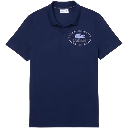 Áo Lacoste Men's Slim Fit Embroidered Crocodile Blue PH9733-78X