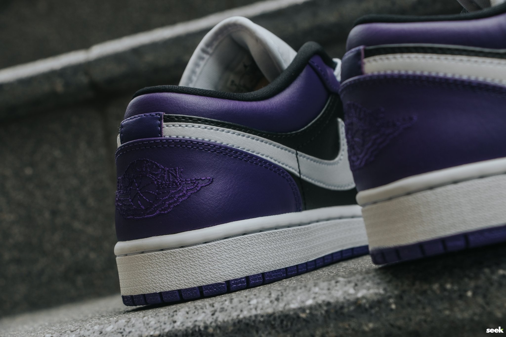 Giày Nike Air Jordan 1 Low "Purple Black" 553558-501 - Ảnh 3