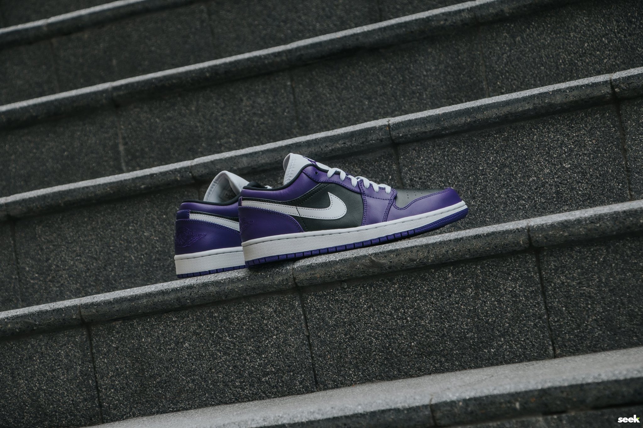 Giày Nike Air Jordan 1 Low "Purple Black" 553558-501 - Ảnh 2