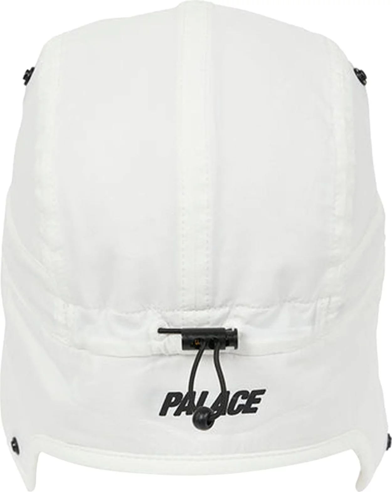 Mu Palace Grid Fleece Reversible Earflap Hat 'White'