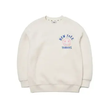 Áo MLB Like Smile Fleece Mega NY Yankees White 3AMTF5516-50CRS