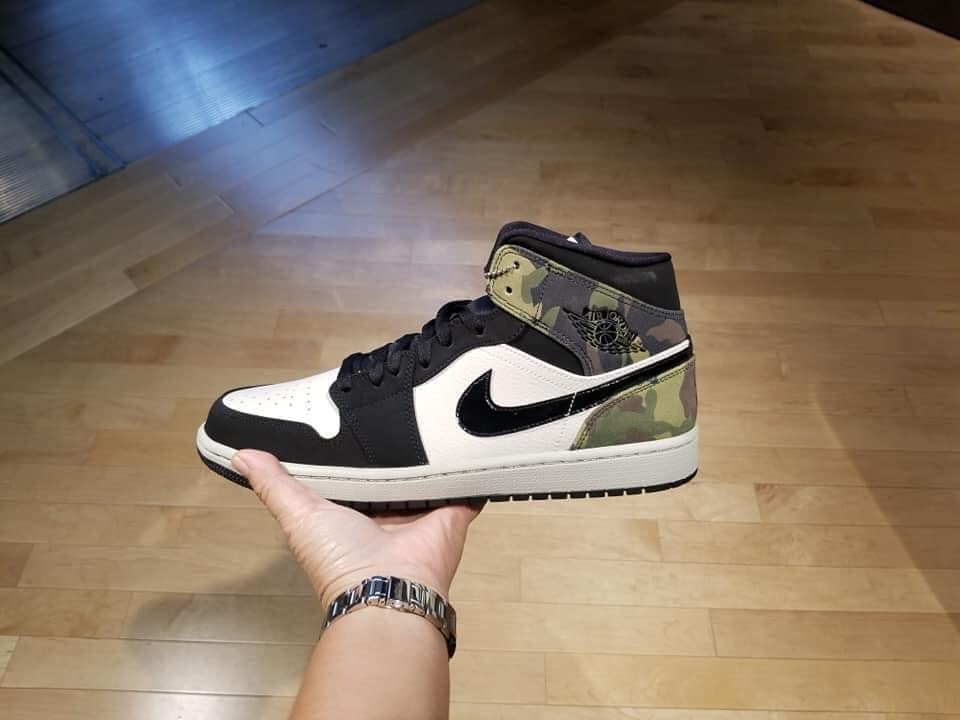 Giày Nike Air Jordan 1 Mid 'Camo' (2020) CW5490-001 - Ảnh 5