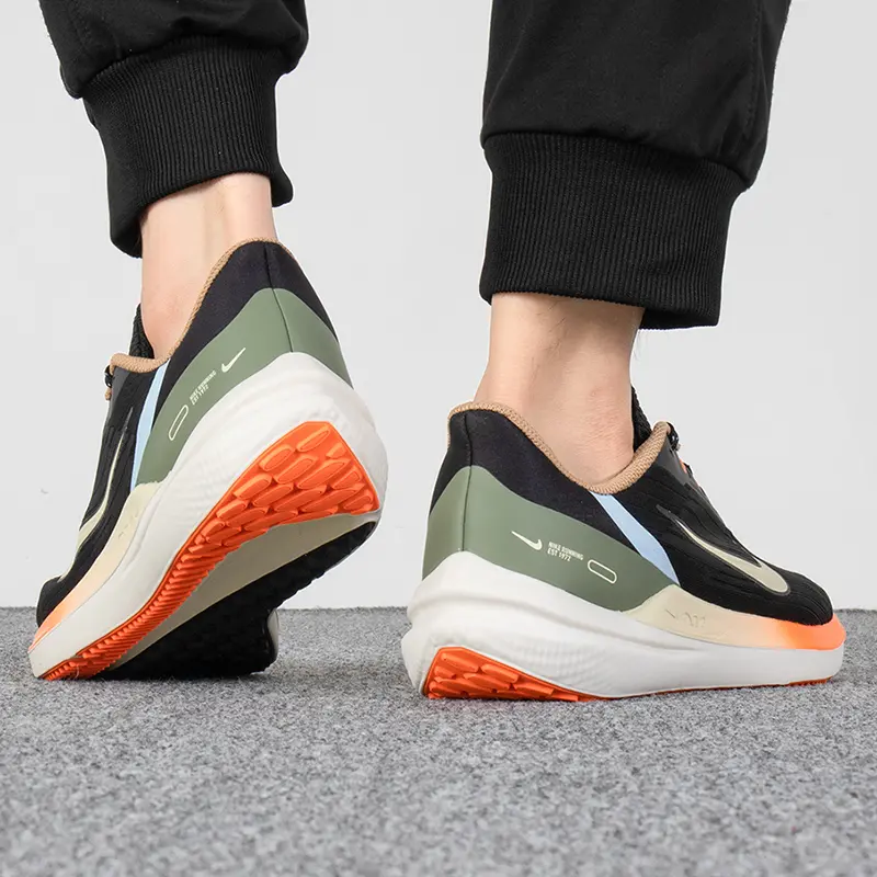 Giay Nike Air Winflo 9 'Black Green Safety Orange' DX6040-071