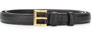 Thắt Lưng Prada Square Buckle Black Calfskin Belt 1CC291053F0002