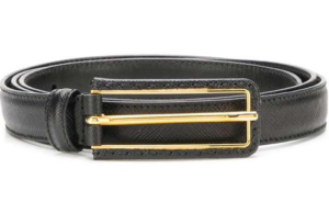 Thắt Lưng Prada Gold Buckle Black Leather Belt 1CC2778NQ00F0K70
