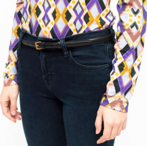 Alternative view of Thắt Lưng Prada Gold Buckle Black Saffiano Belt 1C4067053F0002