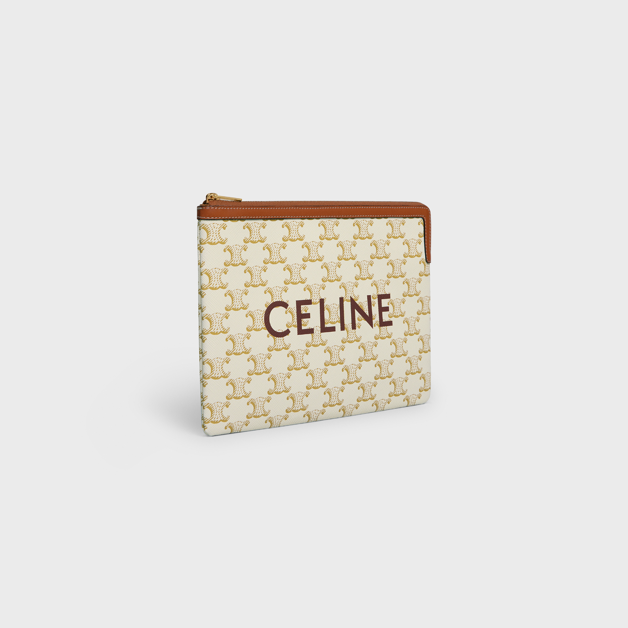 Túi Celine Small Pouch In Triomphe Canvas And Lambskin 10D672BZQ-01TA - Ảnh 2