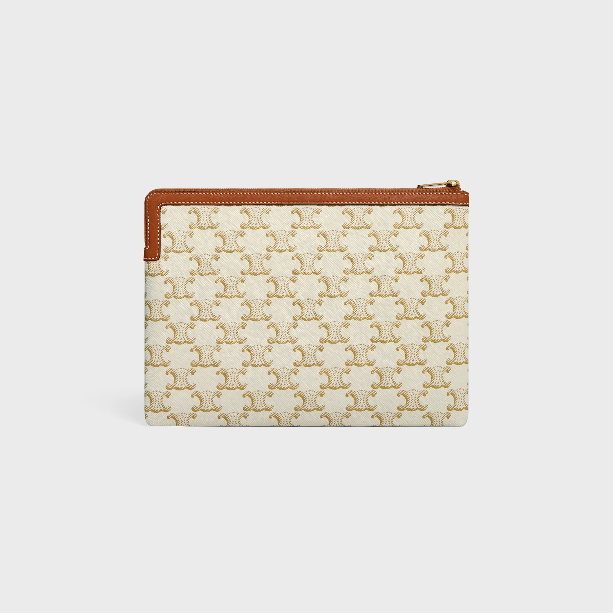 Túi Celine Small Pouch In Triomphe Canvas And Lambskin 10D672BZQ-01TA - Ảnh 4