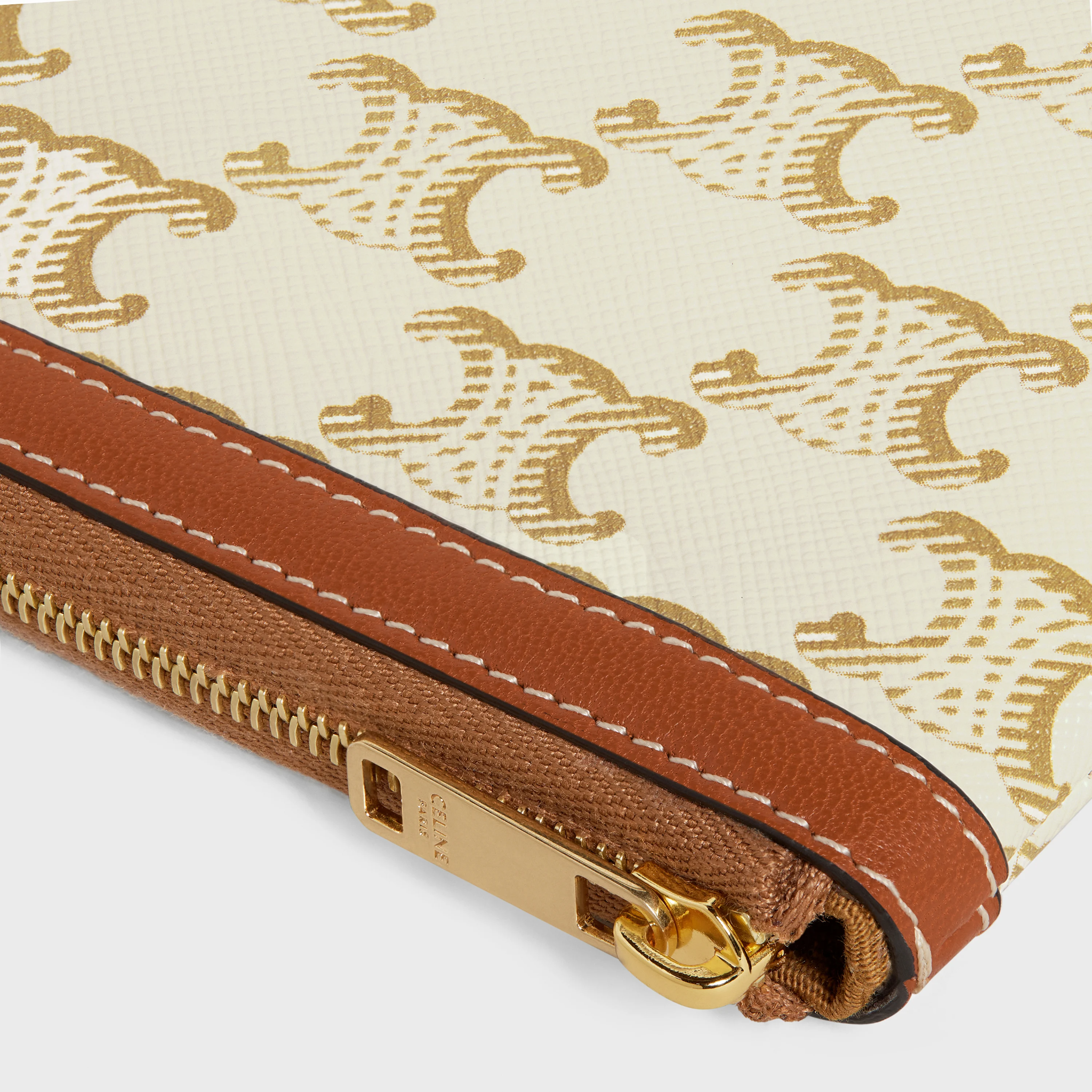 Túi Celine Small Pouch In Triomphe Canvas And Lambskin 10D672BZQ-01TA - Ảnh 3