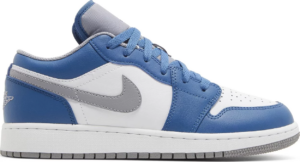 Giay Nike Air Jordan 1 Low GS 'True Blue Cement' 553560-412