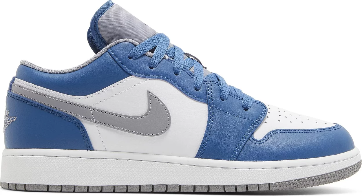 Giay Nike Air Jordan 1 Low GS 'True Blue Cement' 553560-412