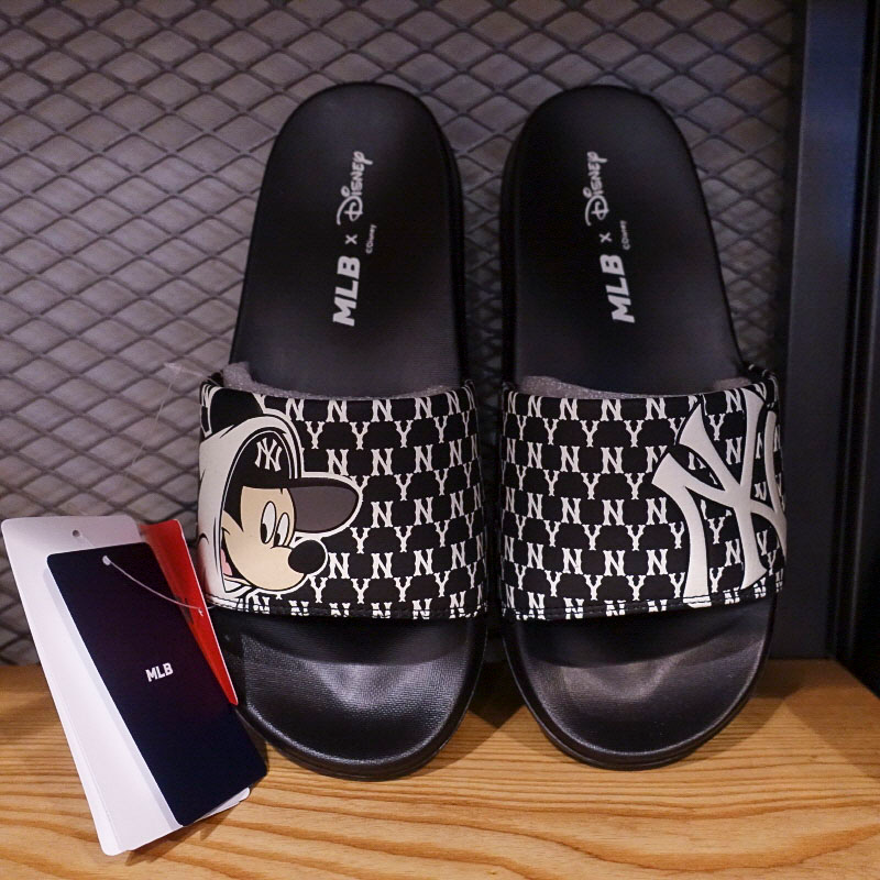 Dép MLB Slide X Disney Yankee Black 32SHHK011-50L - Ảnh 3