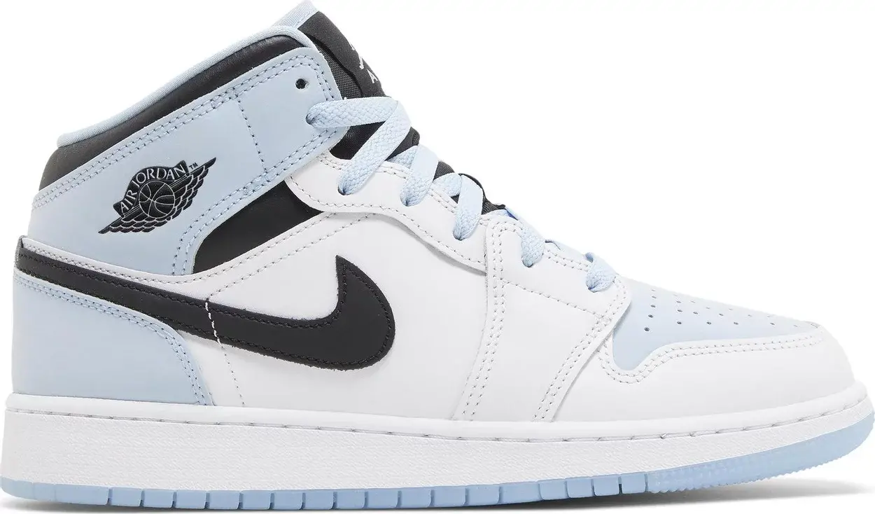Giay Nike Air Jordan 1 Mid SE GS 'White Ice Blue' DV1337-104