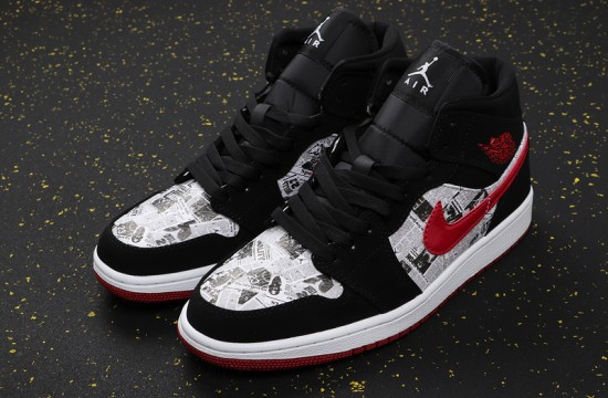 Giày Nike Air Jordan 1 Mid 'Newspaper' 852542-061 - Ảnh 4