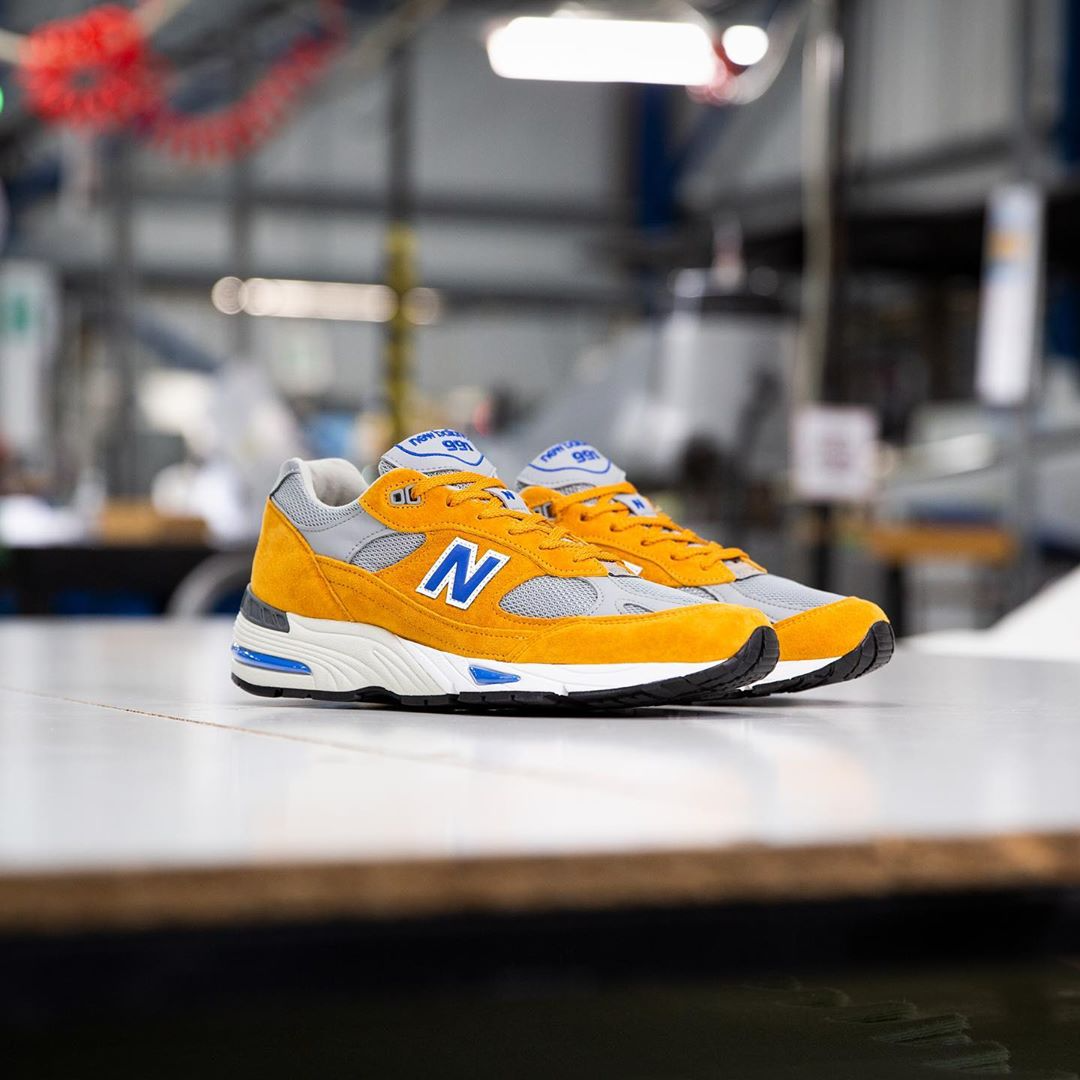 Giày New Balance 991 Made In England 'Yellow Blue' M991YBG - Ảnh 3