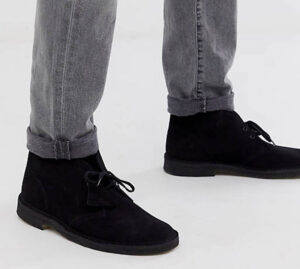 Giay Clarks Desert Boot 'Black Suede' 261-55480