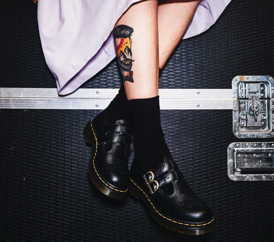 Giày Dr.Martens 8065 Smooth Leather Mary Jane 'Black' 12916001 - Ảnh 3