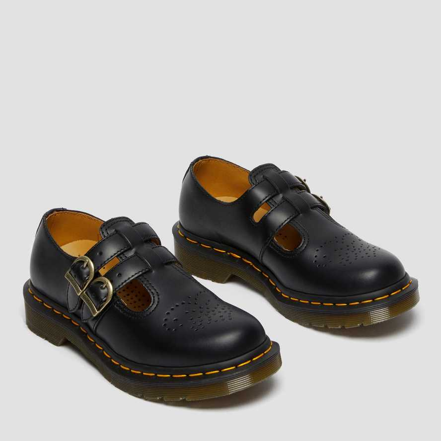 Giày Dr.Martens 8065 Smooth Leather Mary Jane 'Black' 12916001 - Ảnh 4