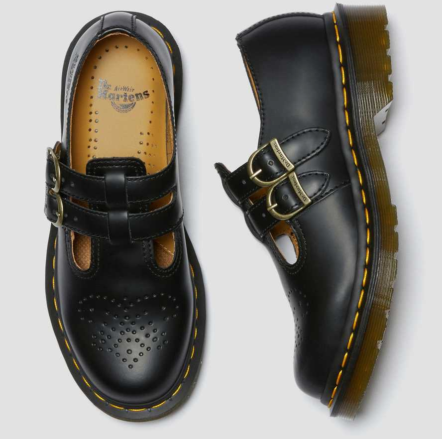 Giày Dr.Martens 8065 Smooth Leather Mary Jane 'Black' 12916001 - Ảnh 6