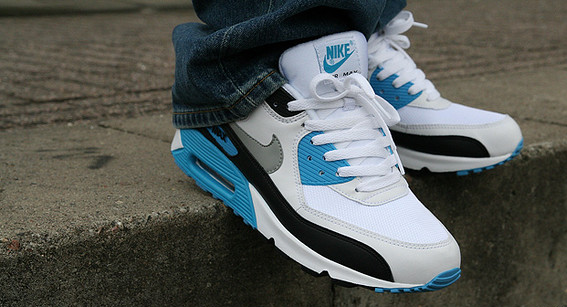 Giày Nike Air Max 90 Retro 'Laser Blue' 2020 CJ6779-100 - Ảnh 3