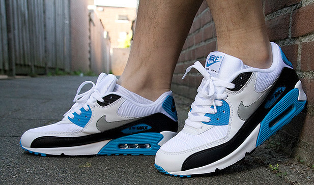 Giày Nike Air Max 90 Mesh GS 'Blue Lagoon' 833418-101 - Ảnh 3
