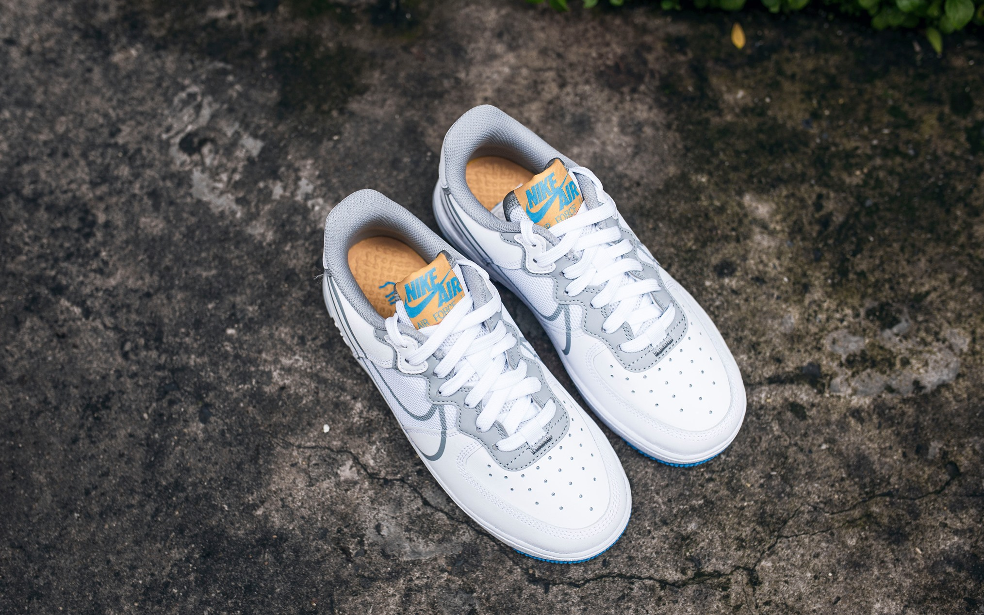 Giày Nike Air Force 1 React ' White Light Smoke Grey ' CT5117-102 - Ảnh 5