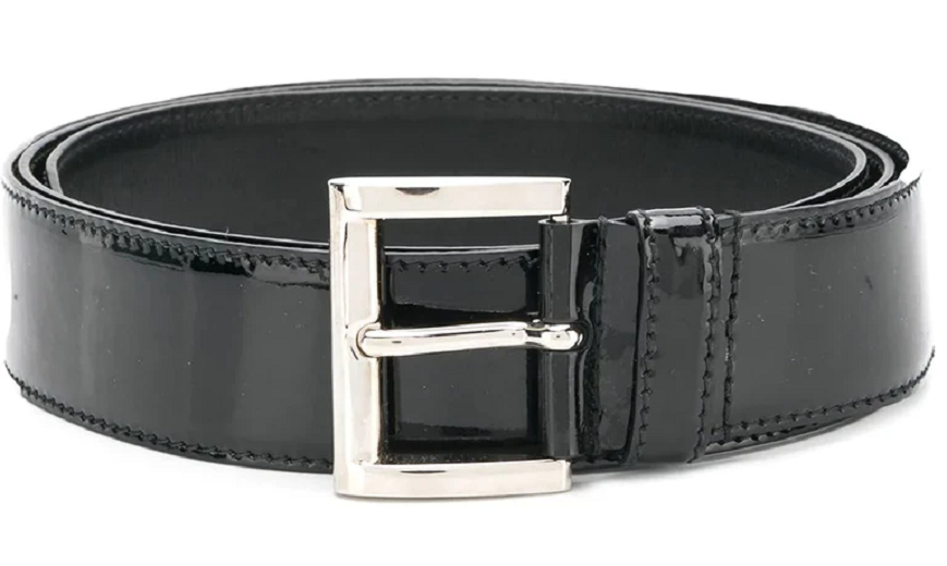 Thắt Lưng Prada Vanished Square Buckle Black Calf Leather Belt 1CC2778NQF0807