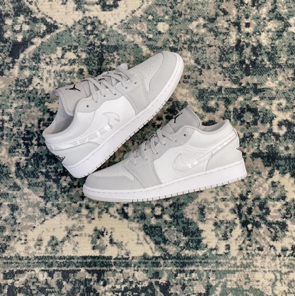 Giày Nike Air Jordan 1 Low SE GS 'White Camo' DD3234-100 - Ảnh 3